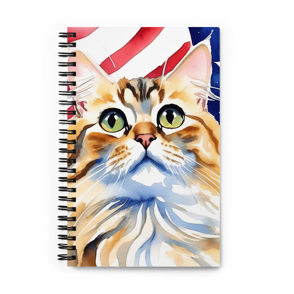 PugMug Custom Tabby Persian Cat Spiral Notebook