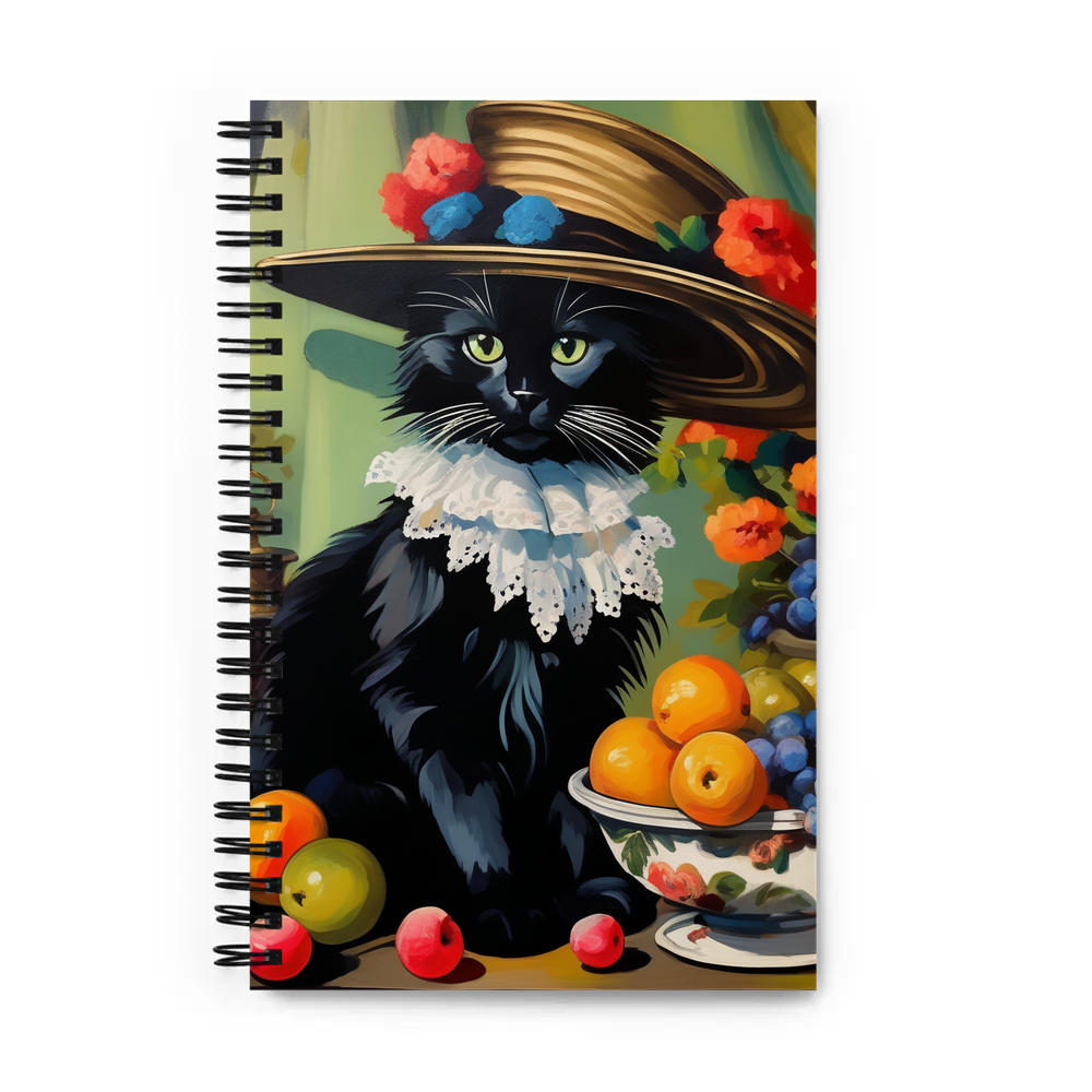 PugMug Custom Black Ragdoll Cat Spiral Notebook