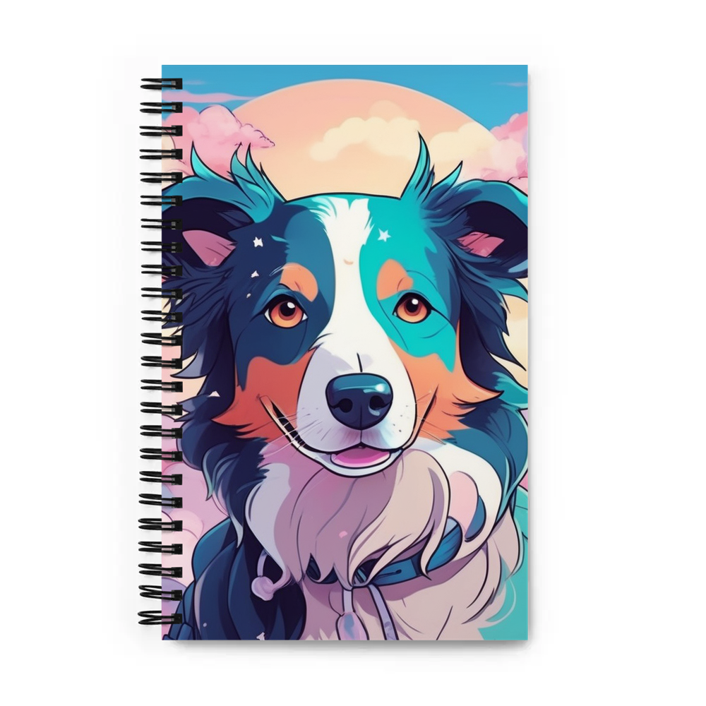 PugMug Custom Border Collie Spiral Notebook