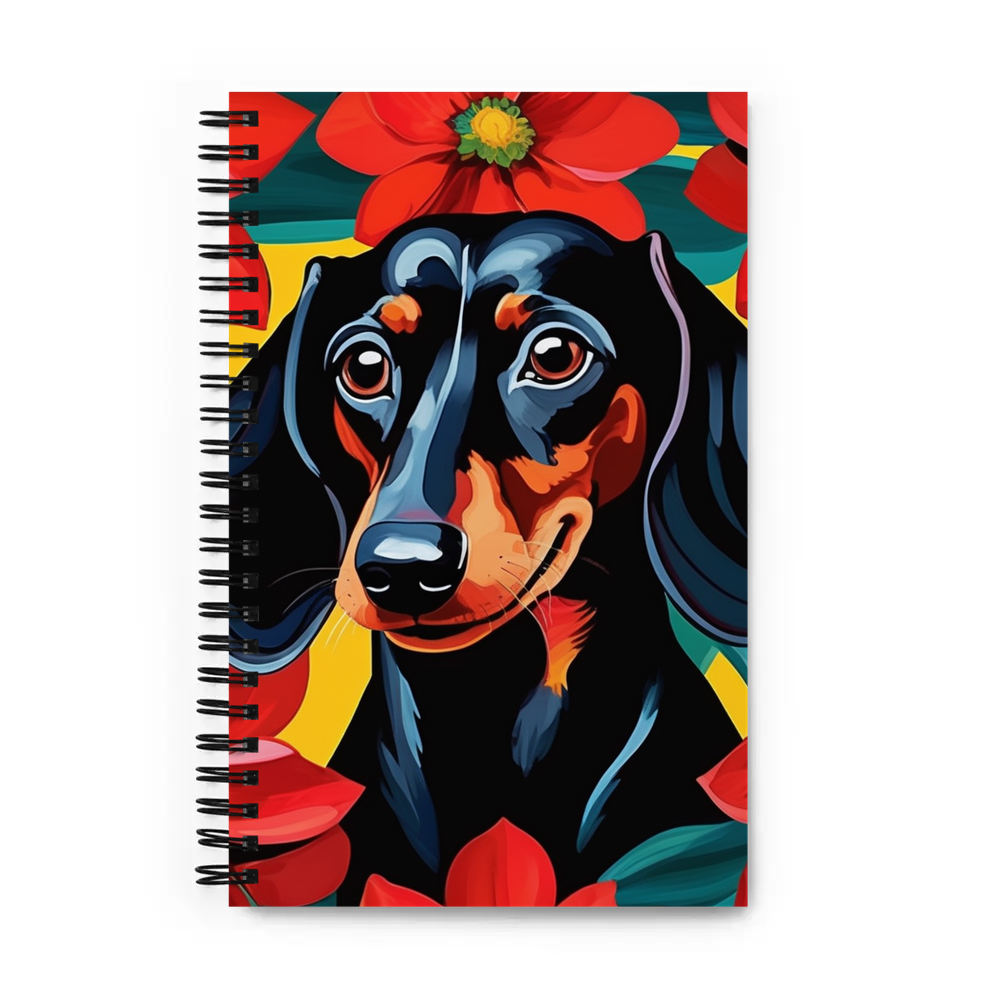 PugMug Custom Black Dachshund Spiral Notebook