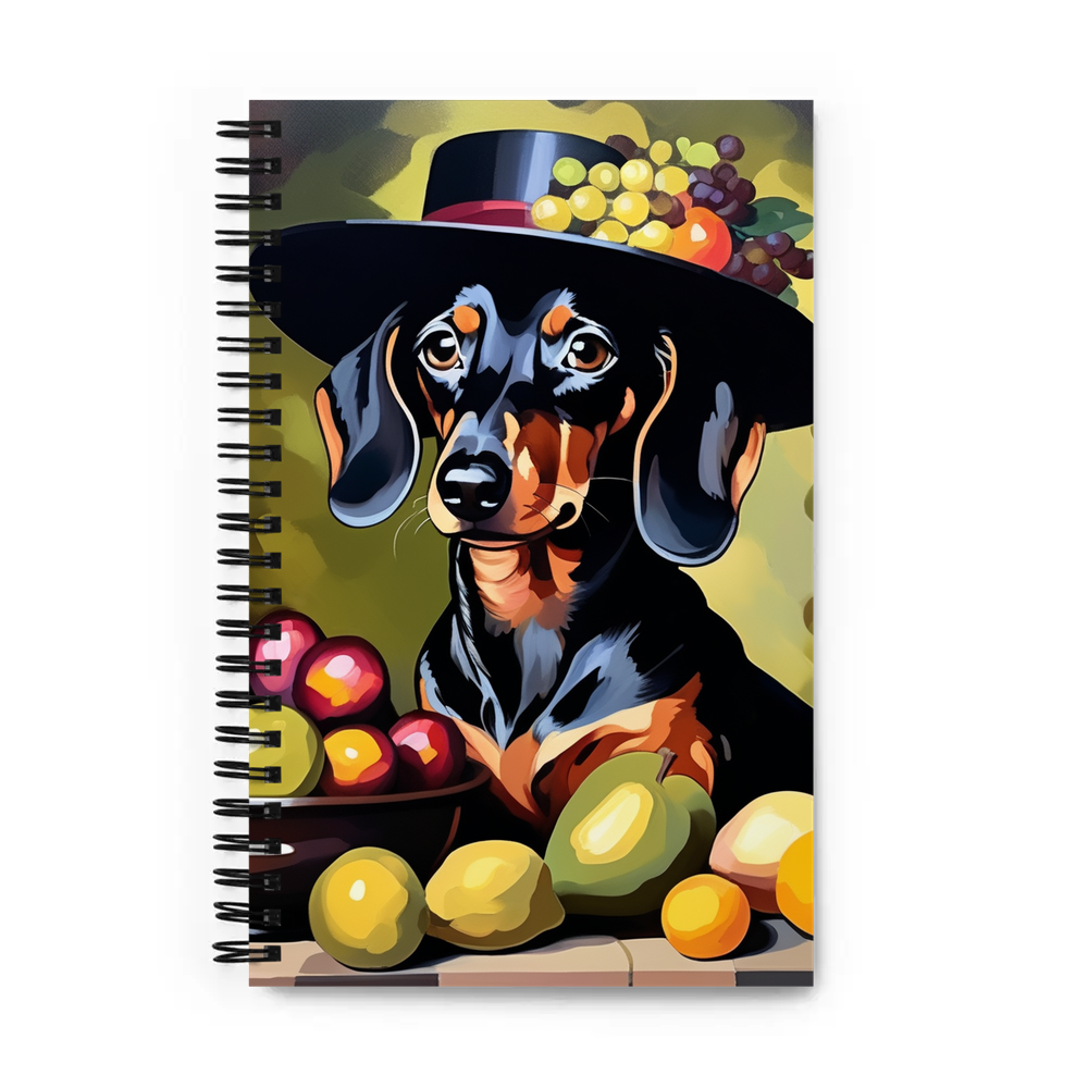 PugMug Custom Black Dachshund Spiral Notebook