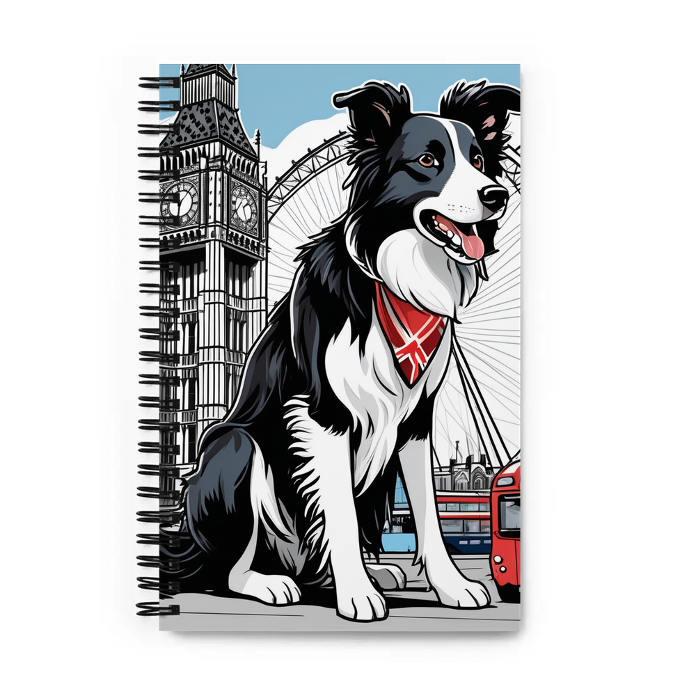 PugMug Custom Border Collie Spiral Notebook