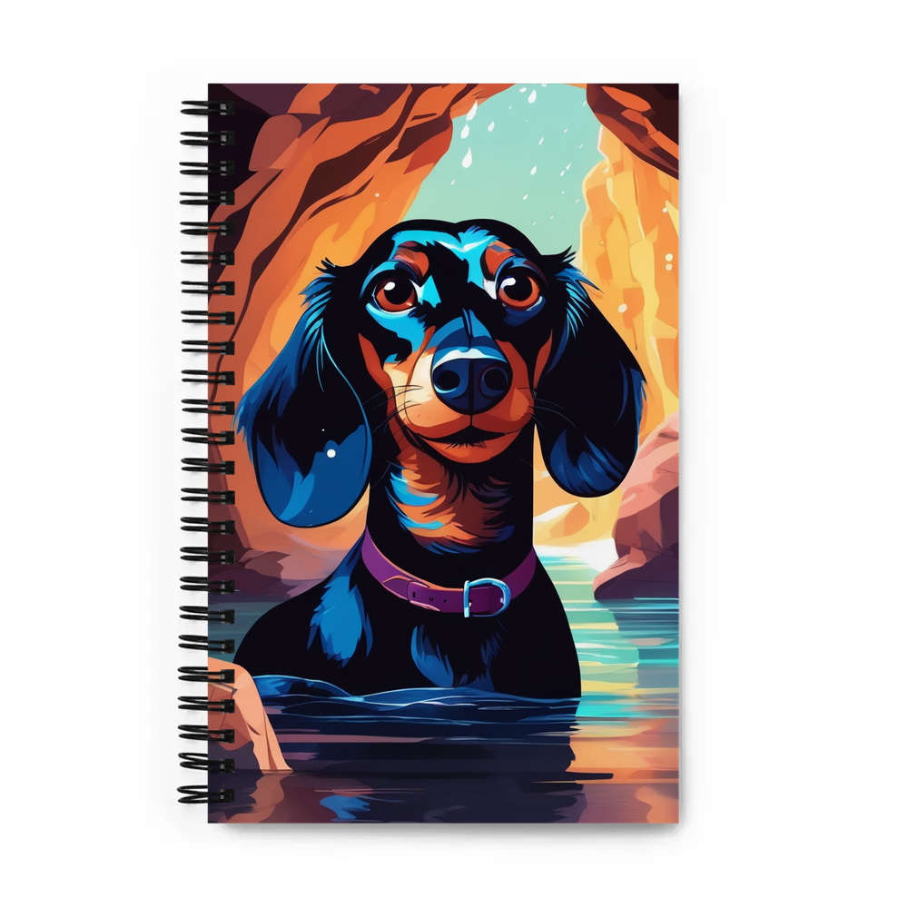 PugMug Custom Black Dachshund Spiral Notebook