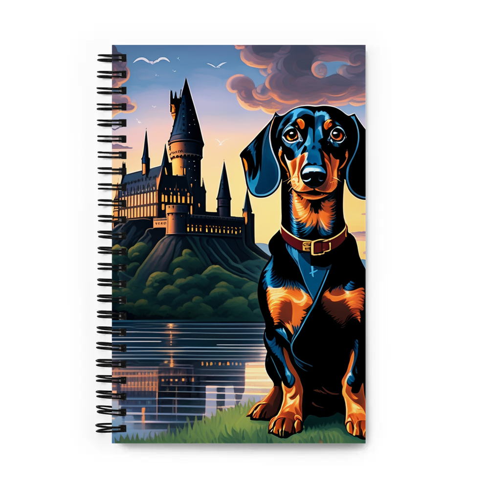PugMug Custom Black Dachshund Spiral Notebook