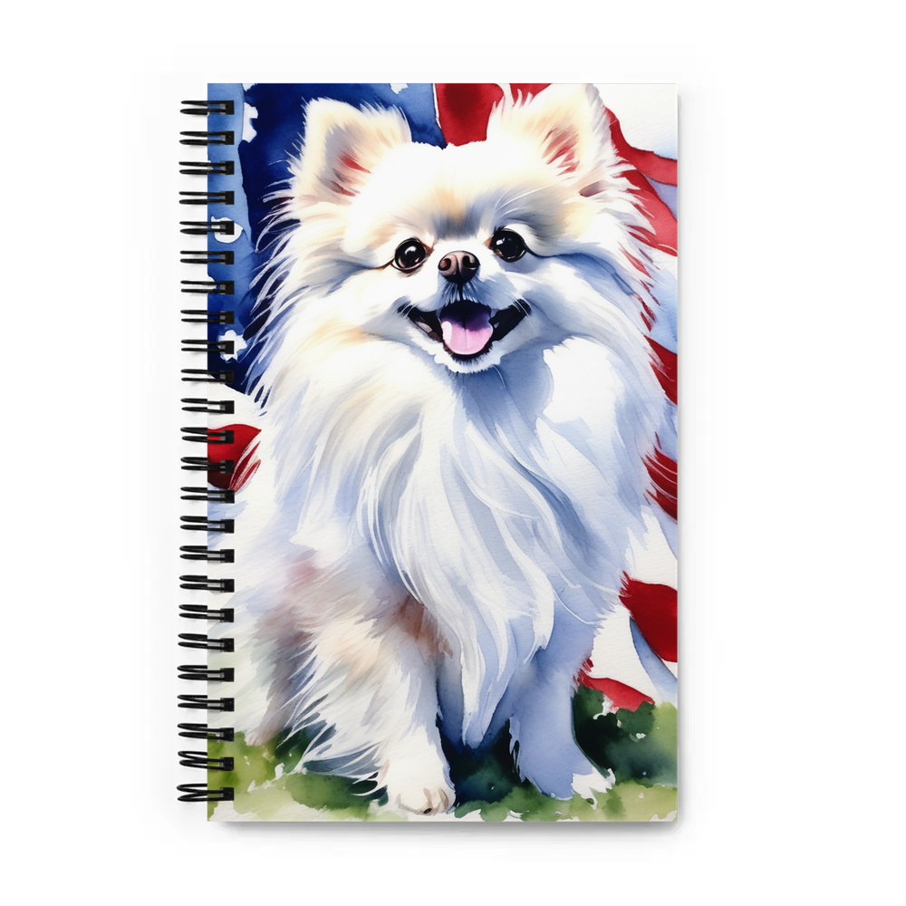 PugMug Custom White Pomeranian Spiral Notebook