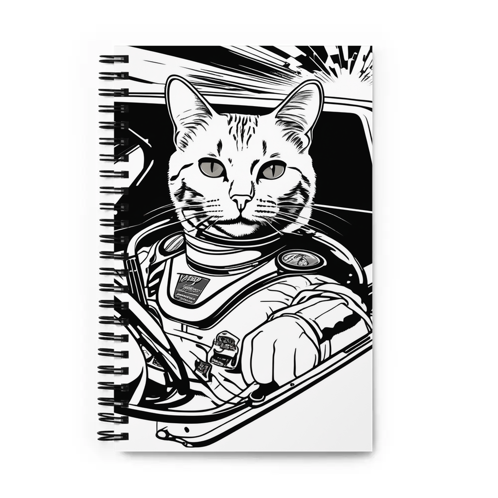 PugMug Custom White Companion Cat Spiral Notebook