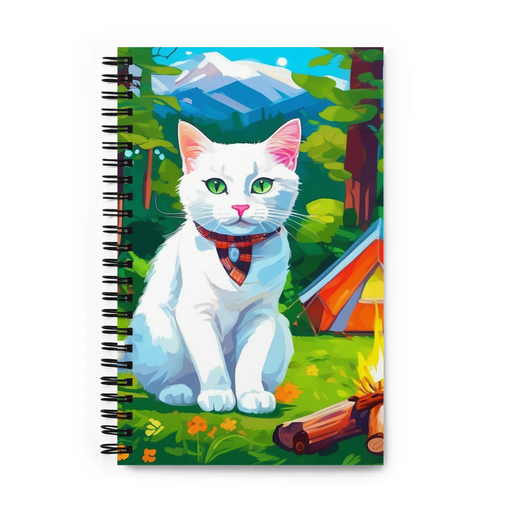 PugMug Custom White Companion Cat Spiral Notebook
