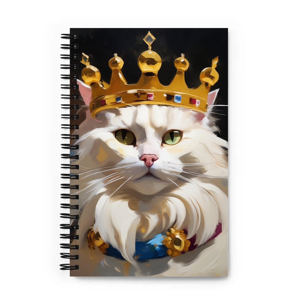 PugMug Custom White Companion Cat Spiral Notebook
