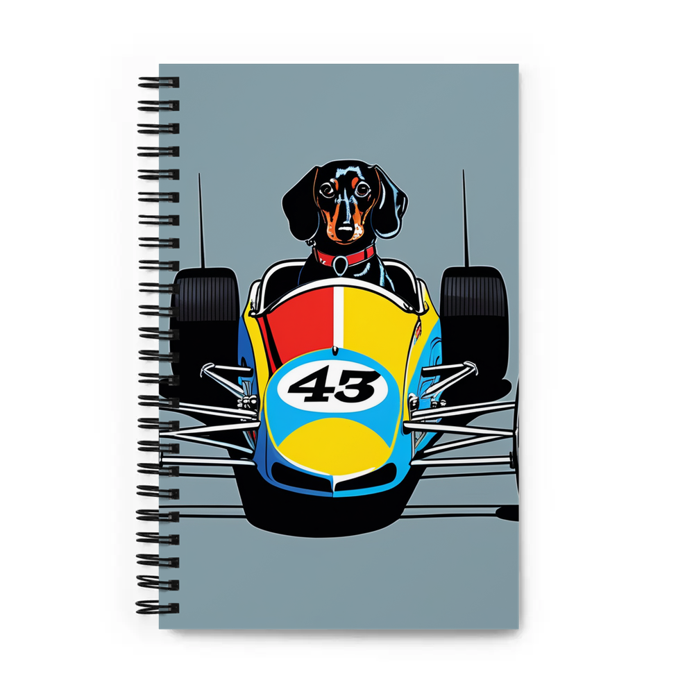 PugMug Custom Black Dachshund Spiral Notebook
