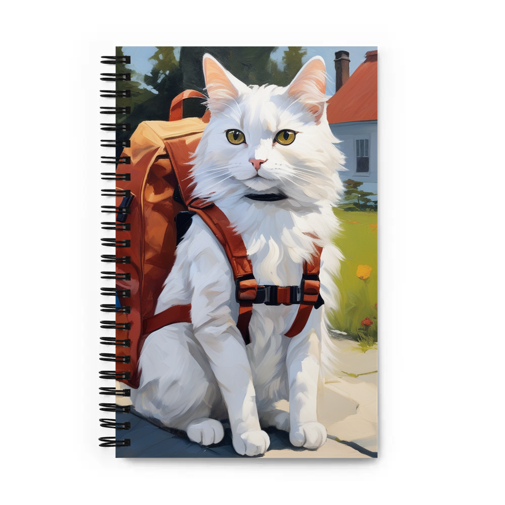 PugMug Custom White Companion Cat Spiral Notebook