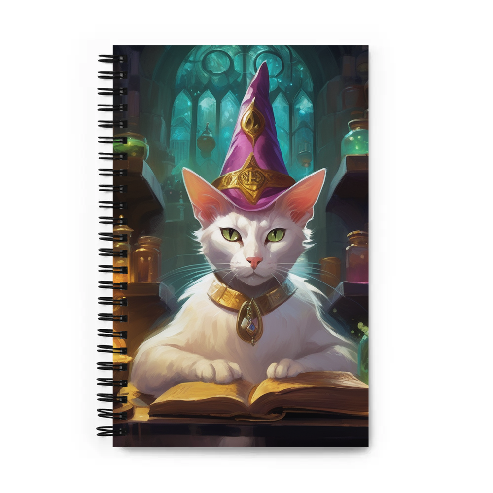 PugMug Custom White Abyssinian Cat Spiral Notebook