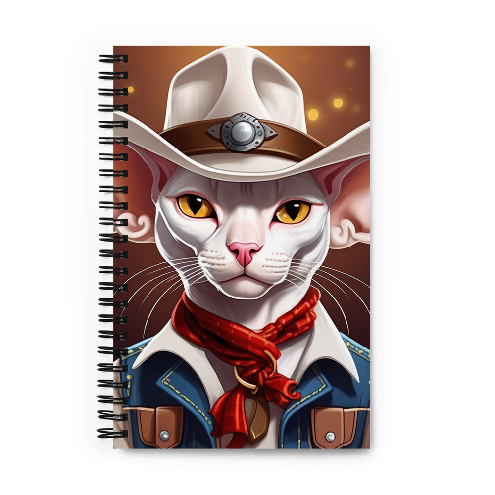 PugMug Custom White Sphynx Cat Spiral Notebook