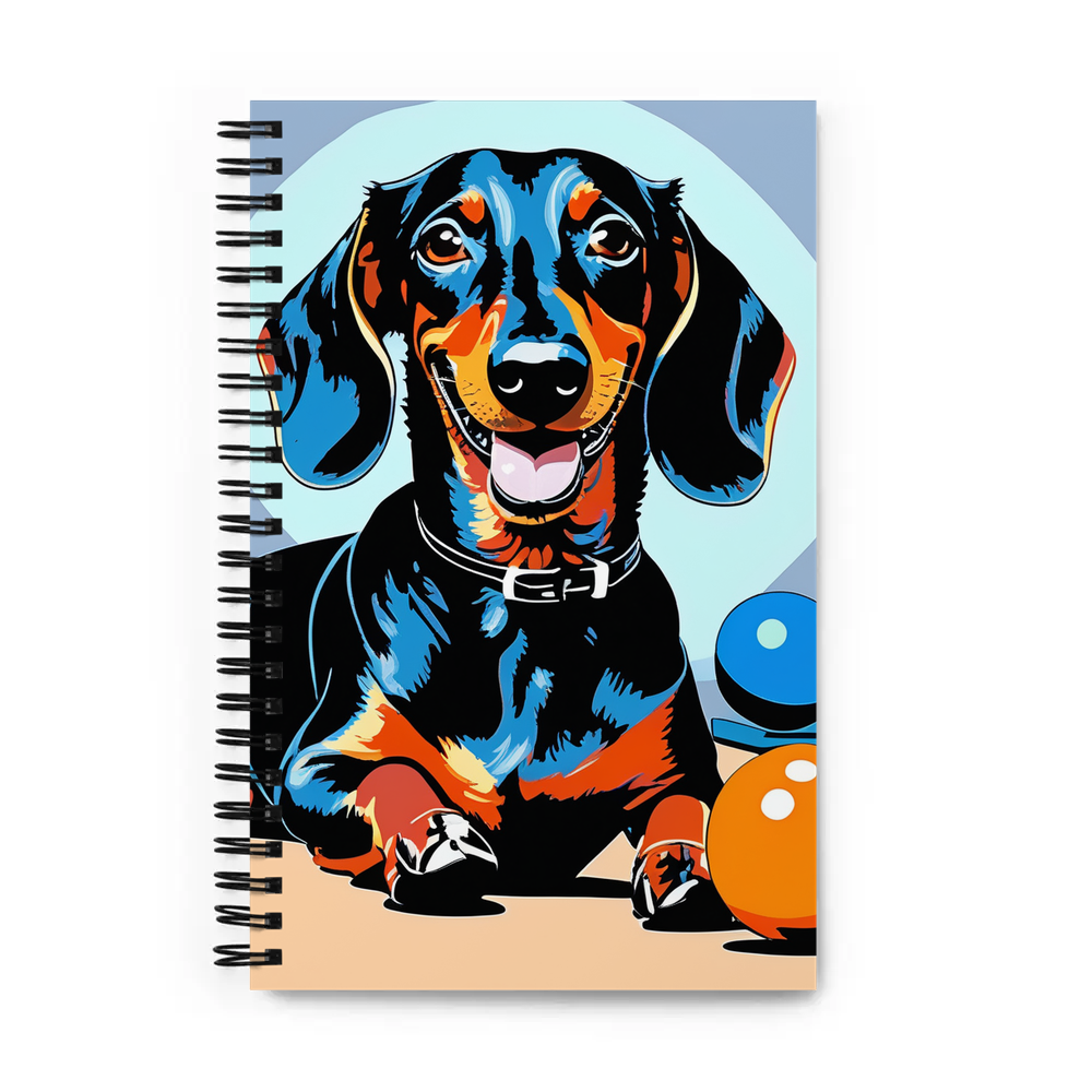 PugMug Custom Black Dachshund Spiral Notebook