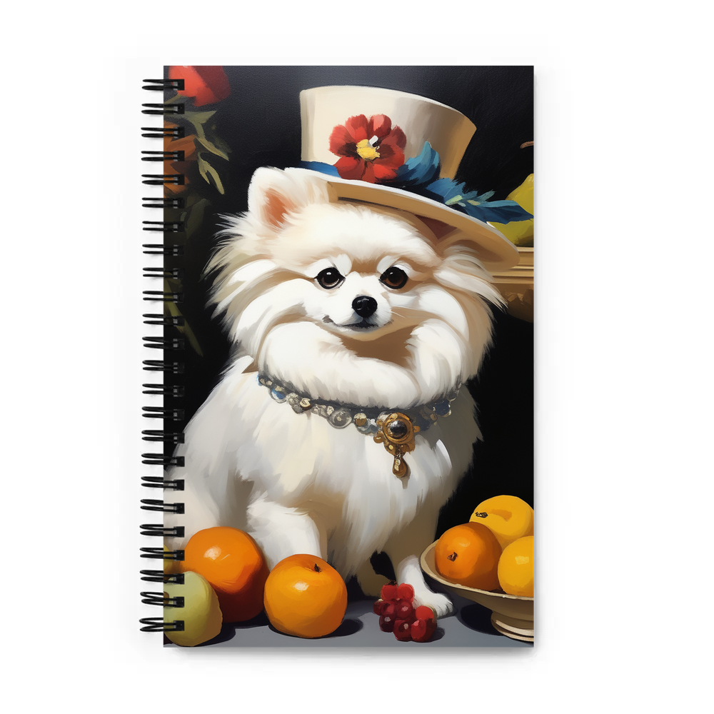 PugMug Custom White Pomeranian Spiral Notebook