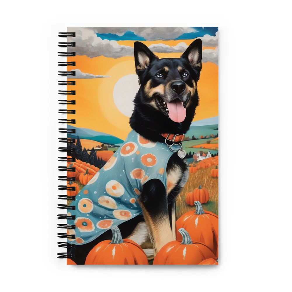 PugMug Custom Blue Spiral Notebook