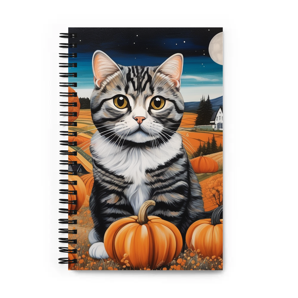 PugMug Custom Tabby Scottish Fold Cat Spiral Notebook