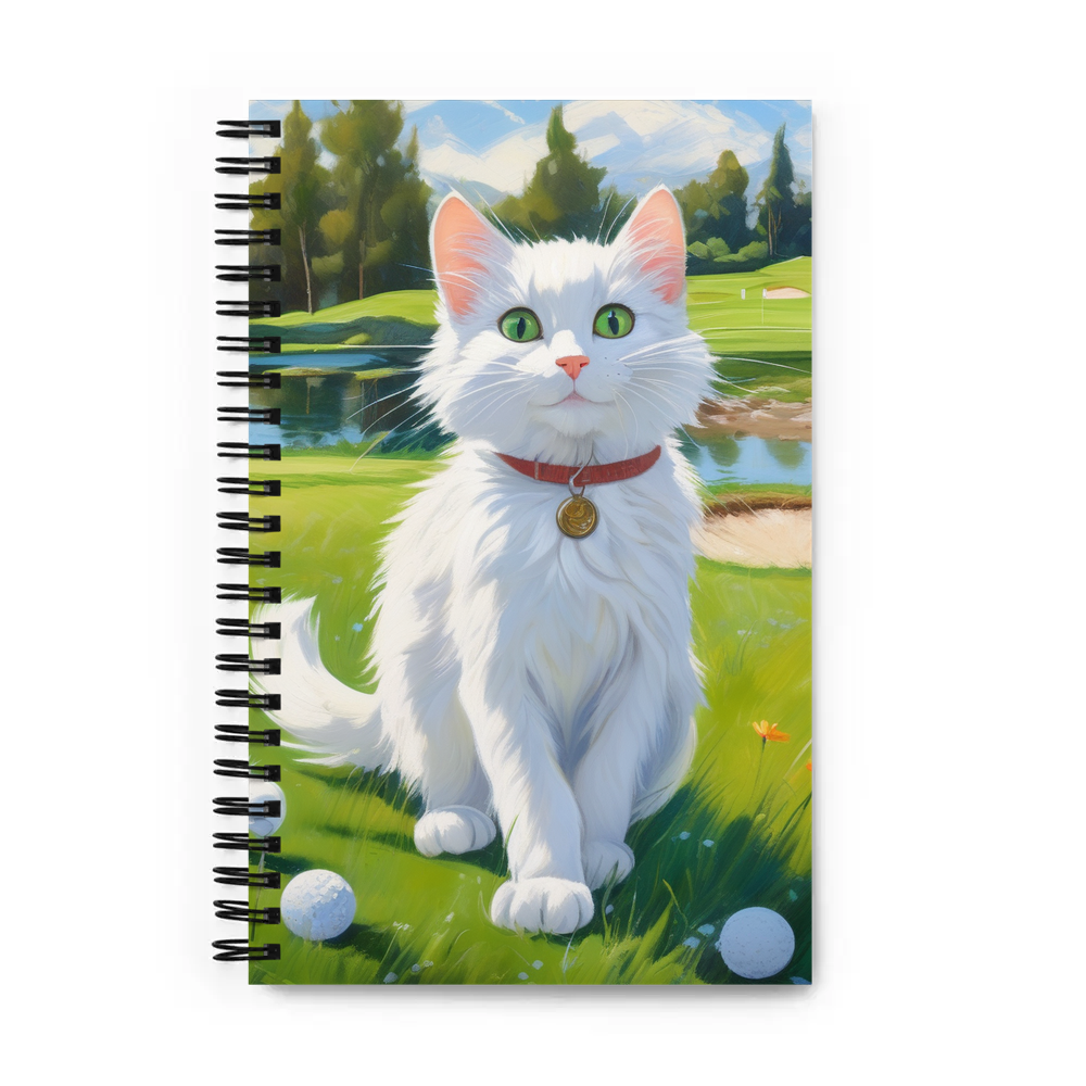PugMug Custom White Companion Cat Spiral Notebook