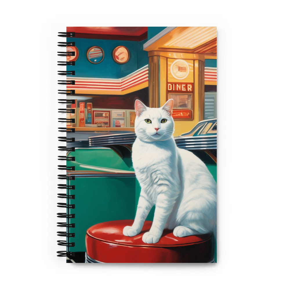 PugMug Custom White Companion Cat Spiral Notebook