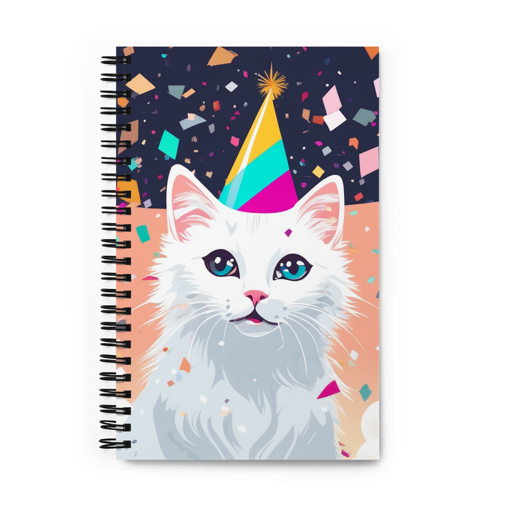 PugMug Custom White Companion Cat Spiral Notebook