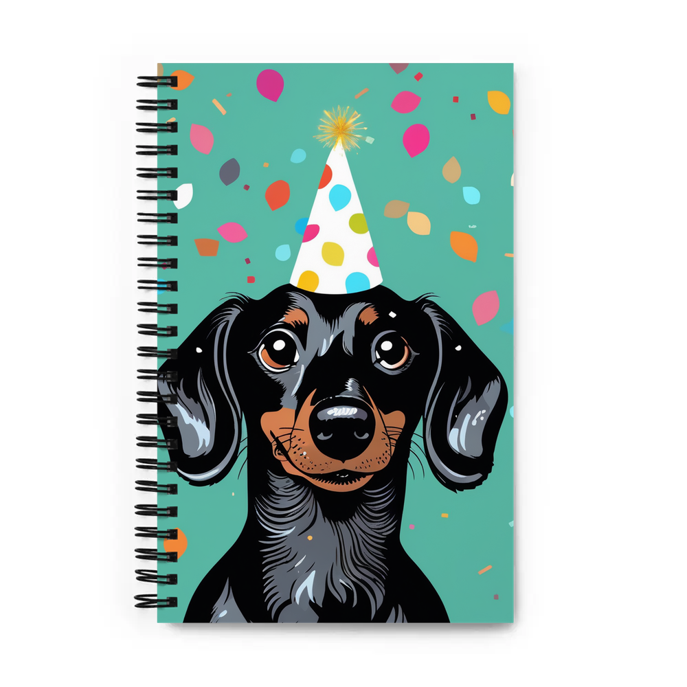 PugMug Custom Black Dachshund Spiral Notebook