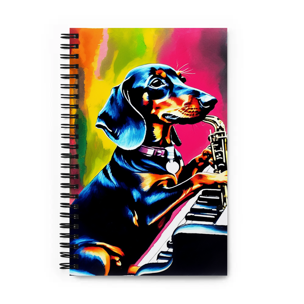 PugMug Custom Black Dachshund Spiral Notebook