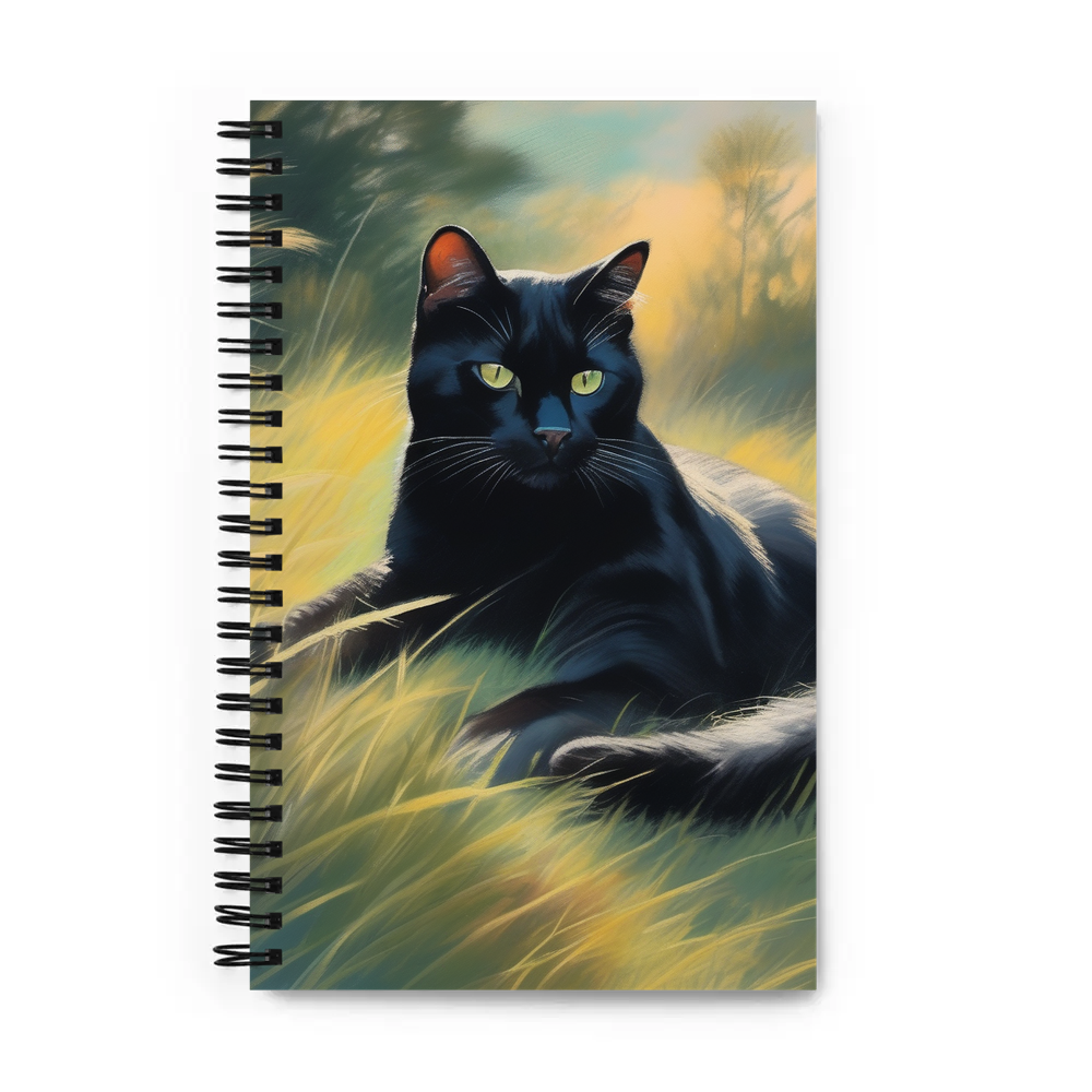 PugMug Custom Black Exotic Cat Spiral Notebook
