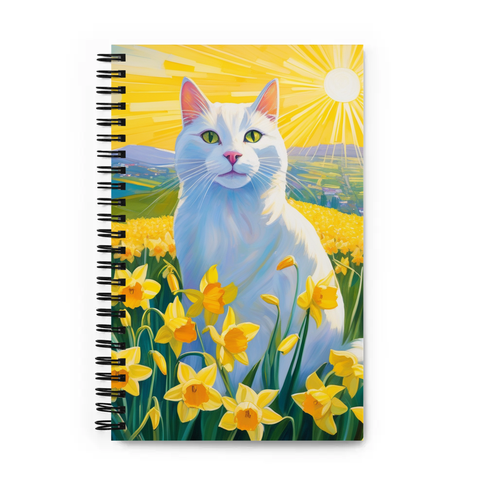 PugMug Custom White Companion Cat Spiral Notebook