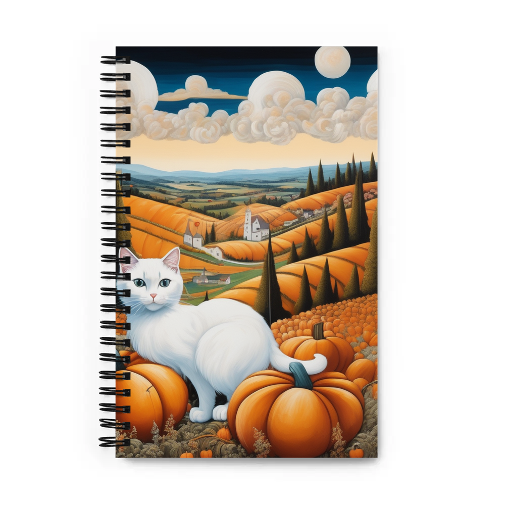 PugMug Custom White Companion Cat Spiral Notebook