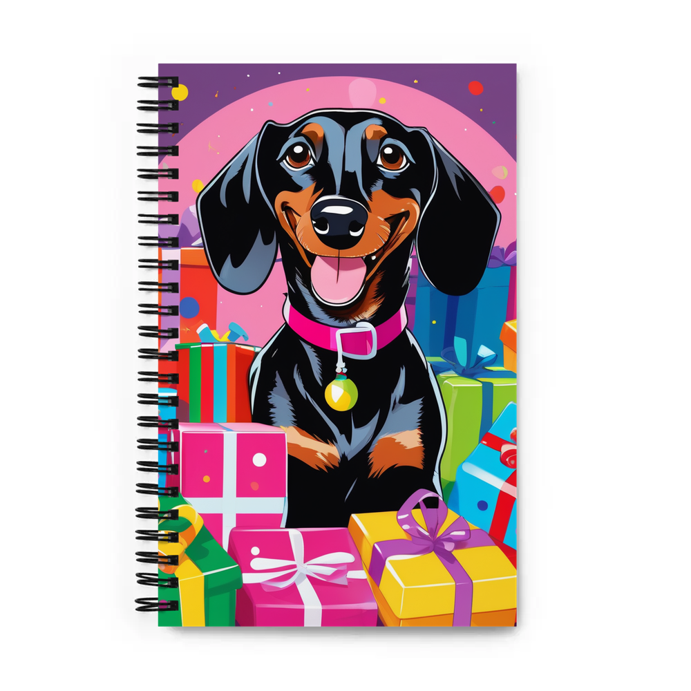 PugMug Custom Black Dachshund Spiral Notebook