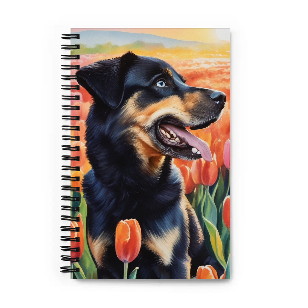 PugMug Custom Blue Spiral Notebook