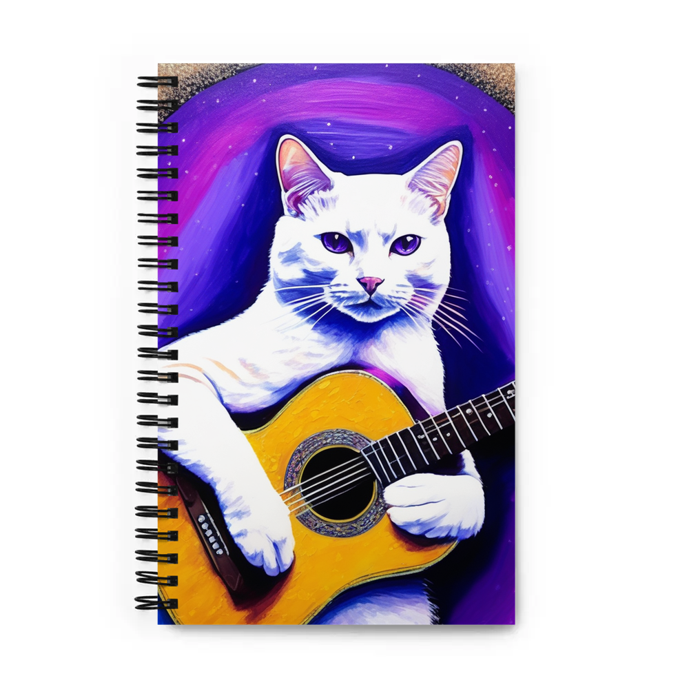 PugMug Custom White Companion Cat Spiral Notebook