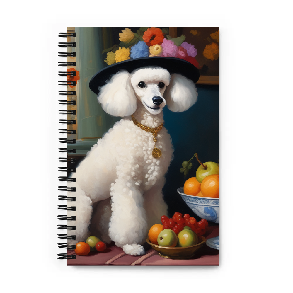 PugMug Custom White Poodle Spiral Notebook