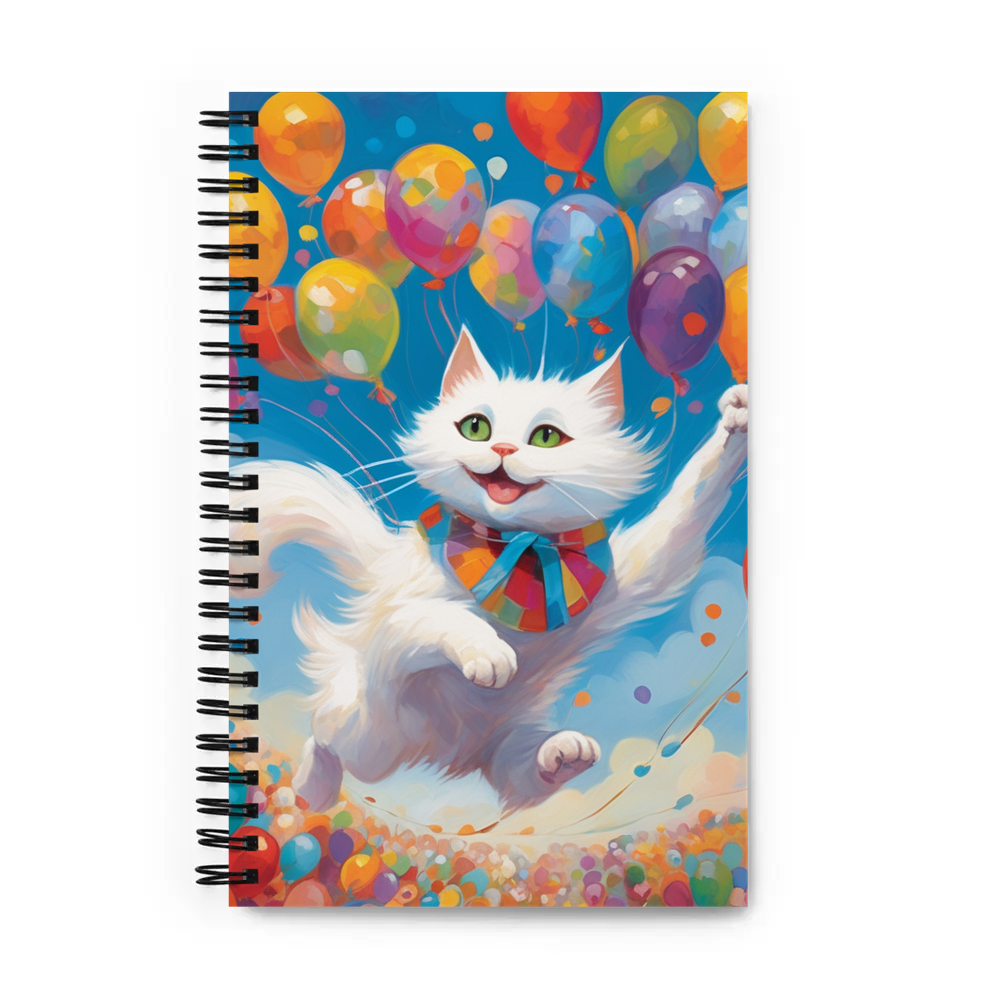 PugMug Custom White Companion Cat Spiral Notebook