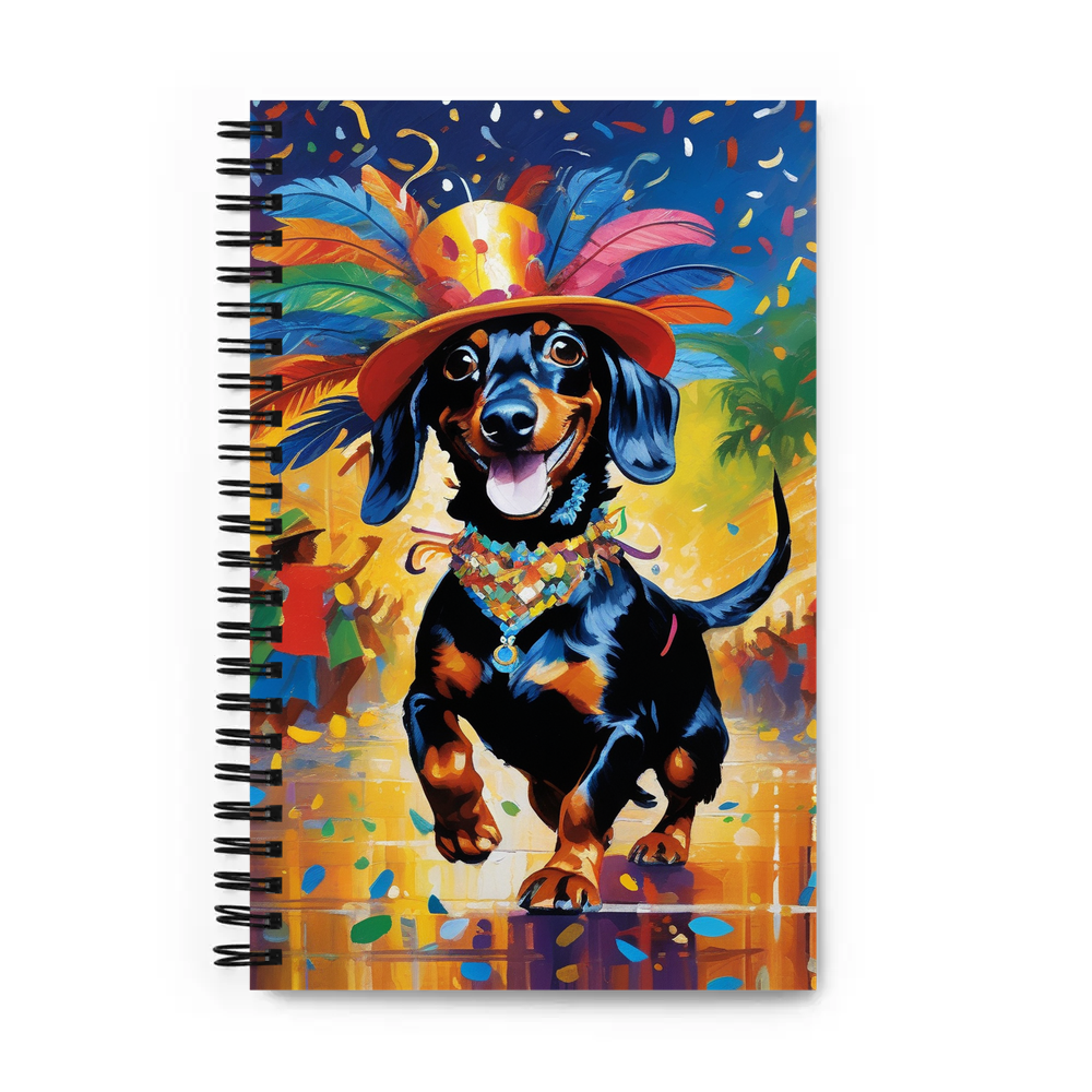 PugMug Custom Black Dachshund Spiral Notebook