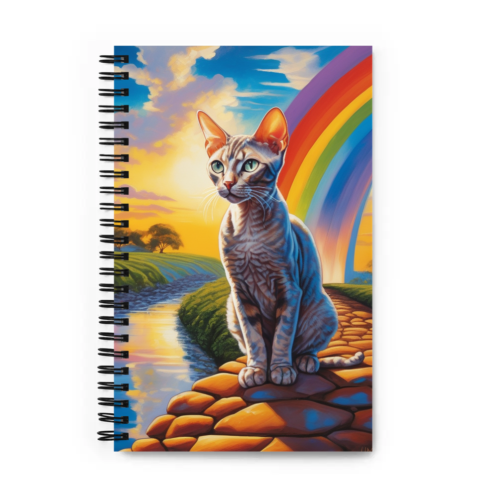 PugMug Custom Tabby Devon Rex Cat Spiral Notebook