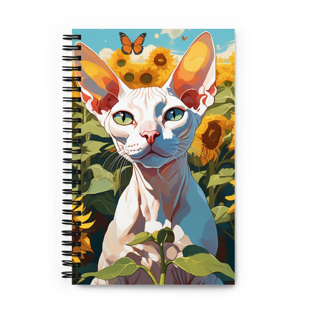 PugMug Custom White Sphynx Cat Spiral Notebook
