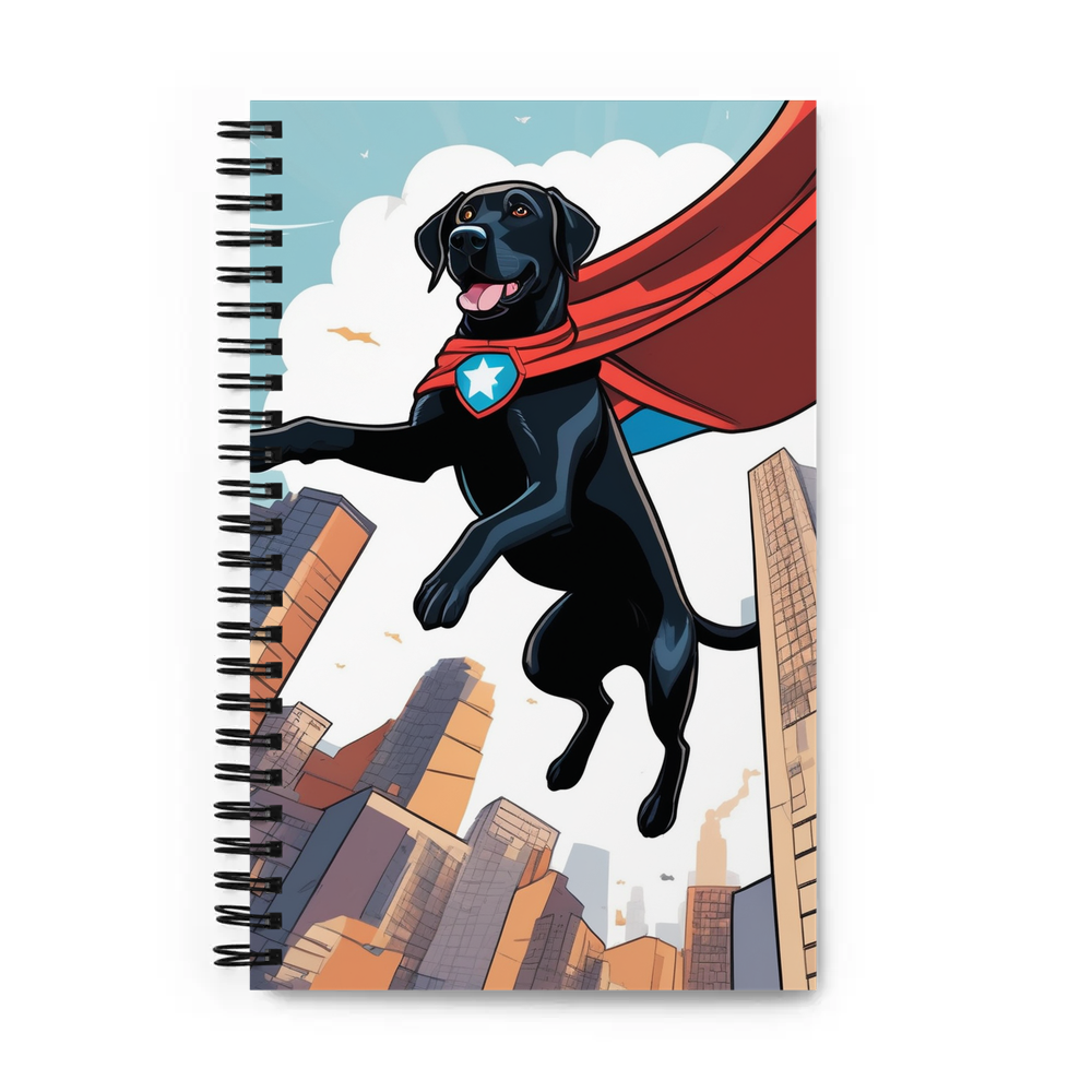 PugMug Custom Black Labrador Retriever Spiral Notebook