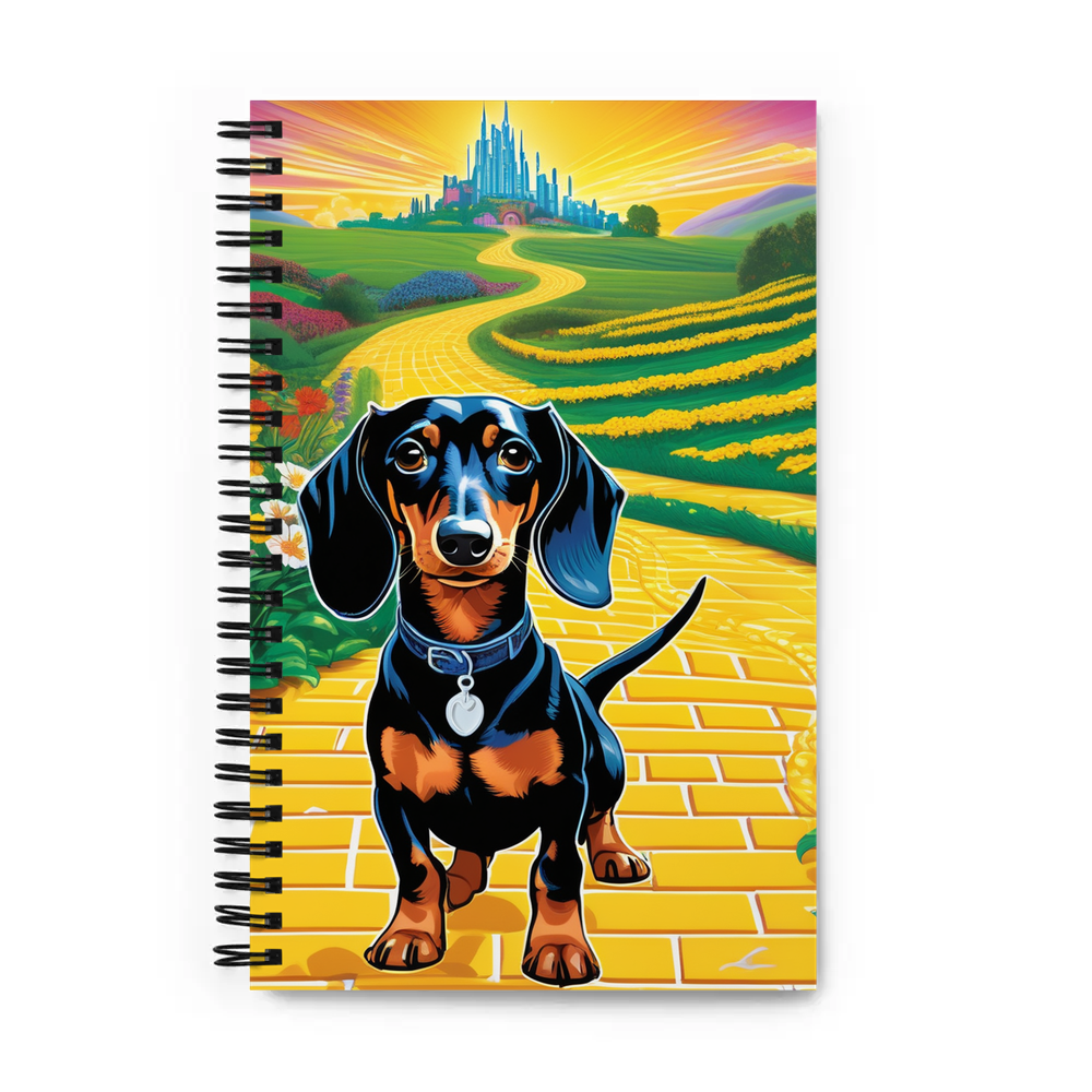 PugMug Custom Black Dachshund Spiral Notebook