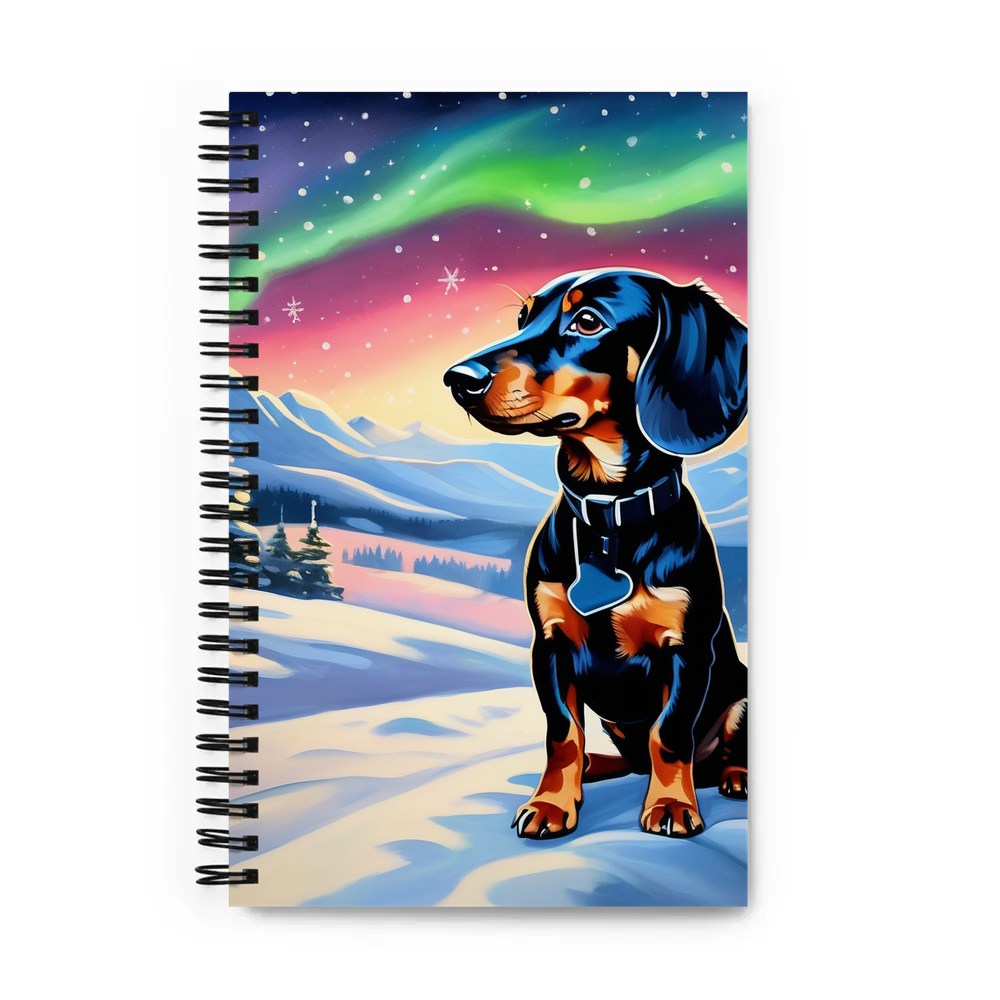 PugMug Custom Black Dachshund Spiral Notebook