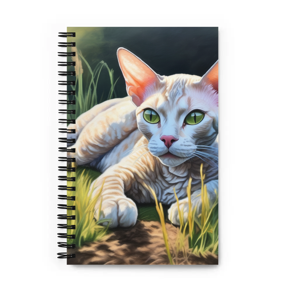 PugMug Custom Tabby Devon Rex Cat Spiral Notebook
