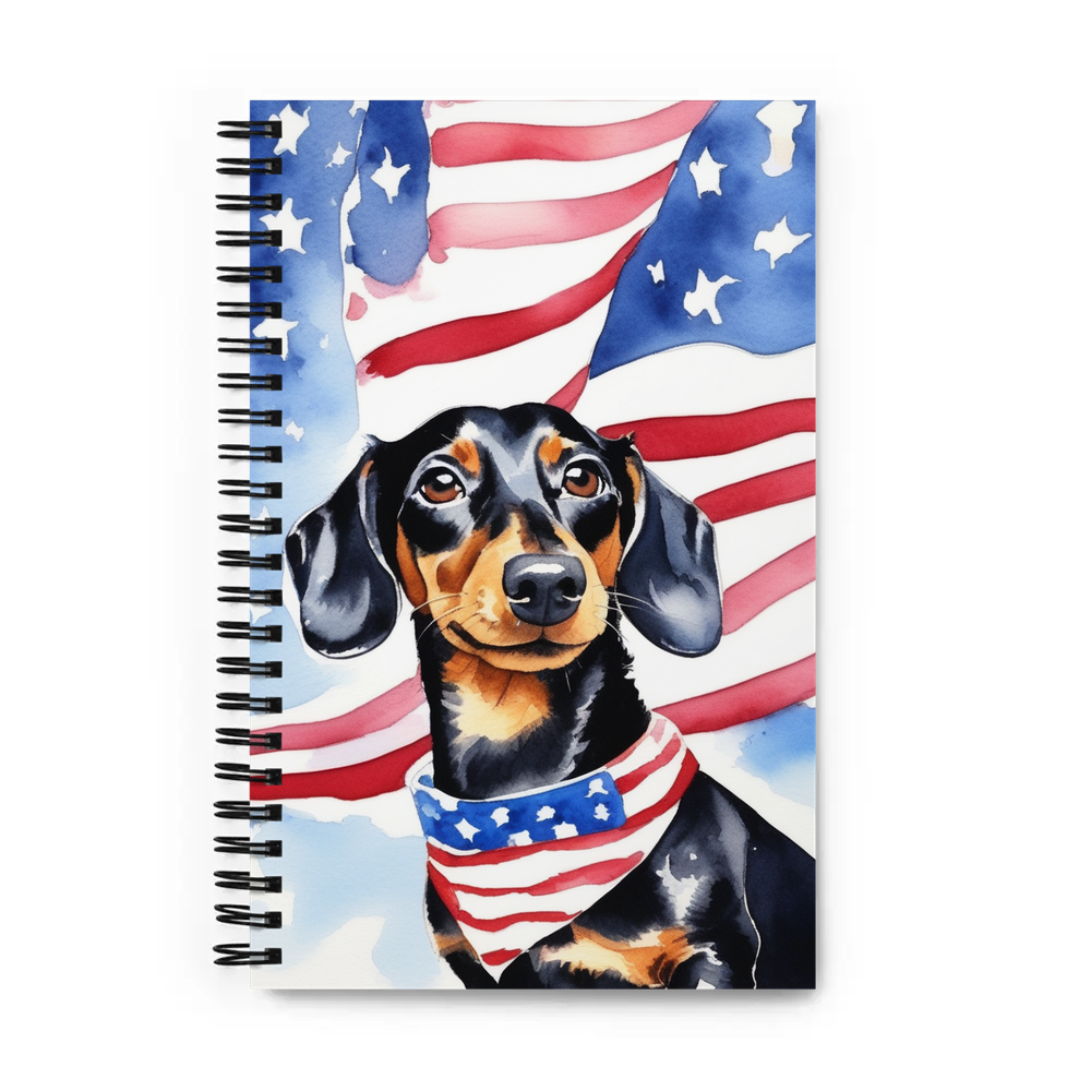 PugMug Custom Black Dachshund Spiral Notebook