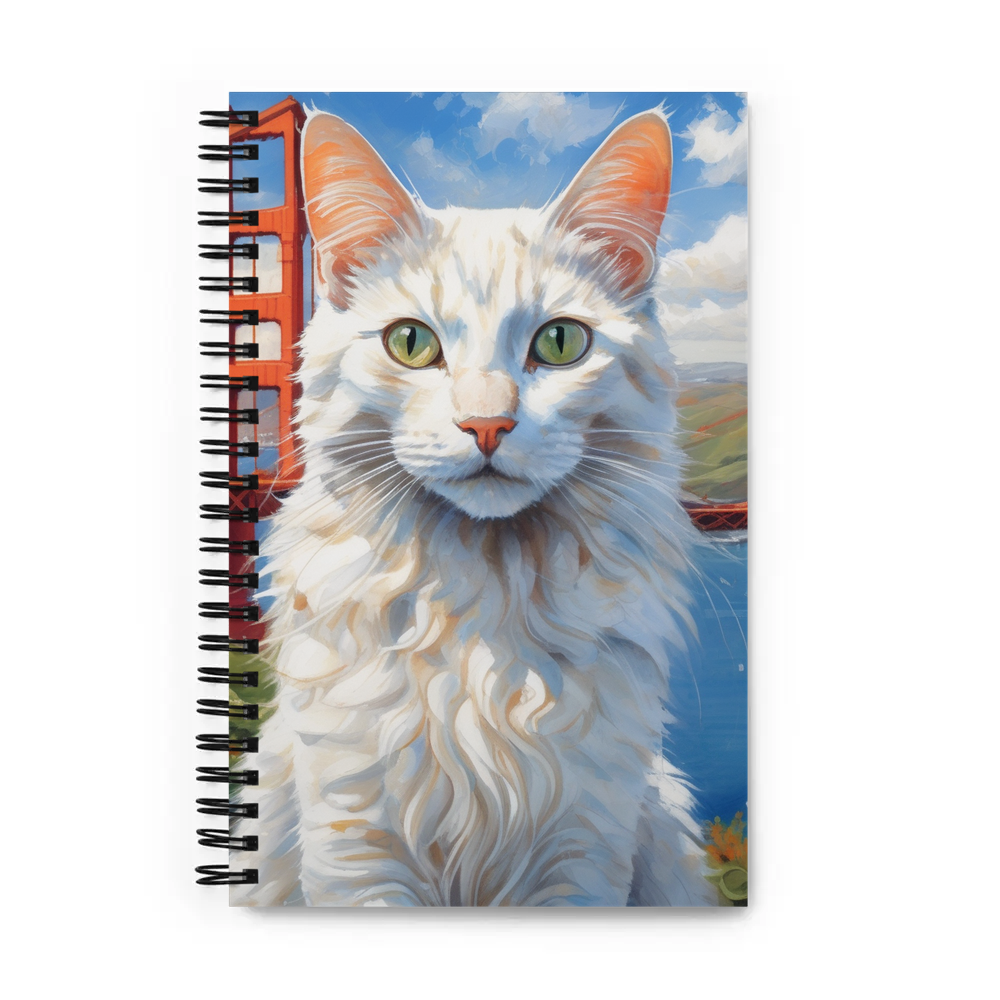 PugMug Custom White Companion Cat Spiral Notebook