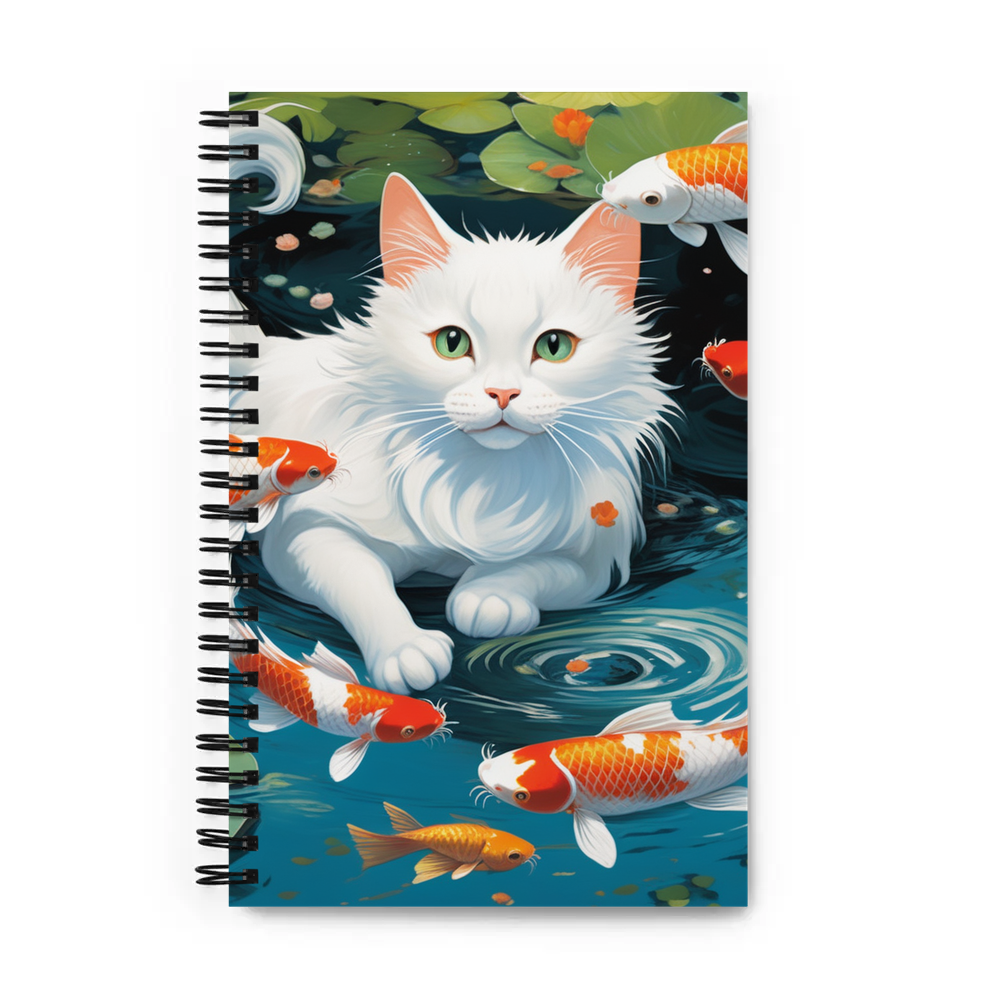 PugMug Custom White Companion Cat Spiral Notebook