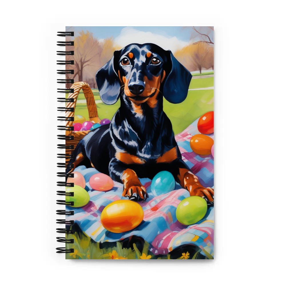 PugMug Custom Black Dachshund Spiral Notebook