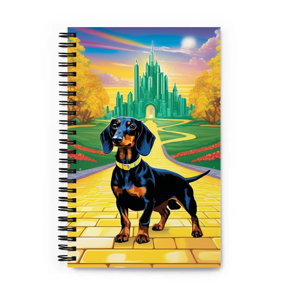 PugMug Custom Black Dachshund Spiral Notebook