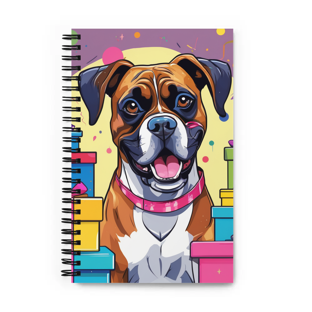 PugMug Custom Boxer Dog Spiral Notebook