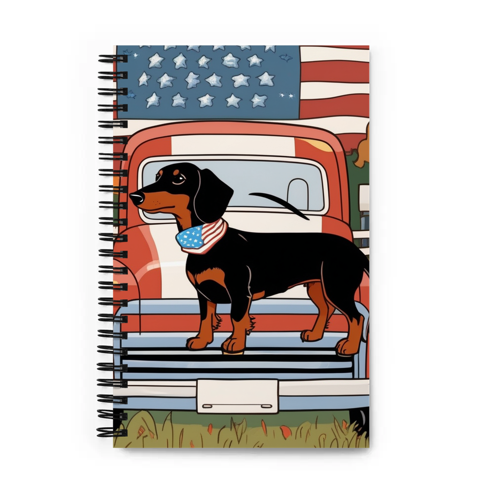 PugMug Custom Black Dachshund Spiral Notebook