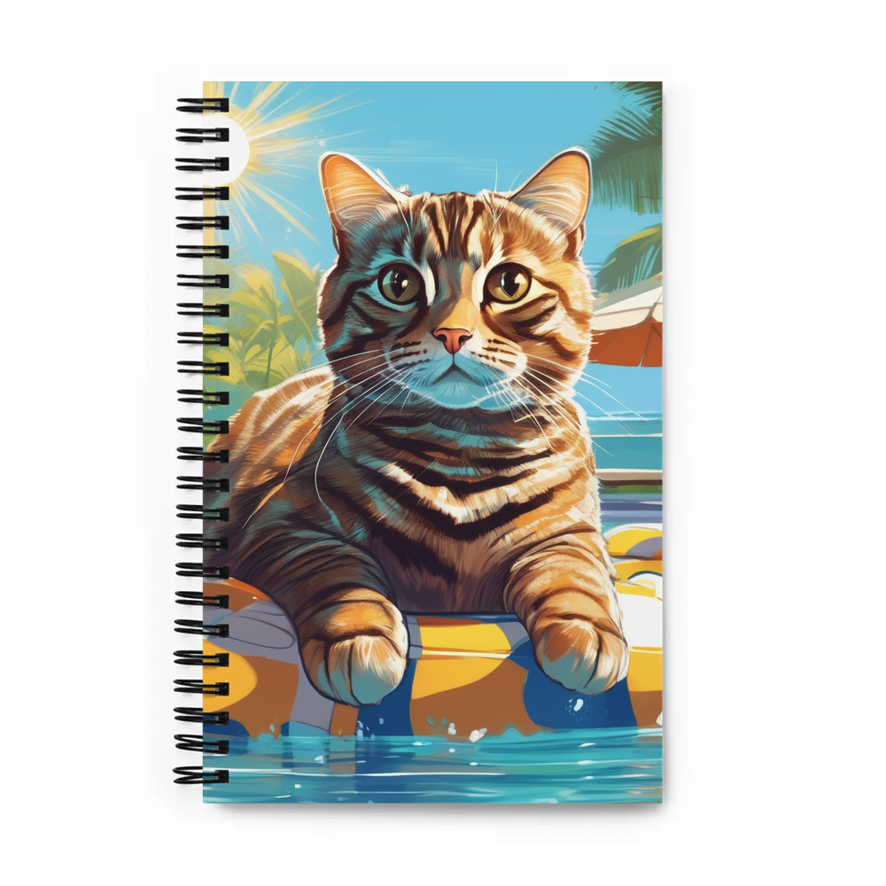 PugMug Custom Tabby Scottish Fold Cat Spiral Notebook
