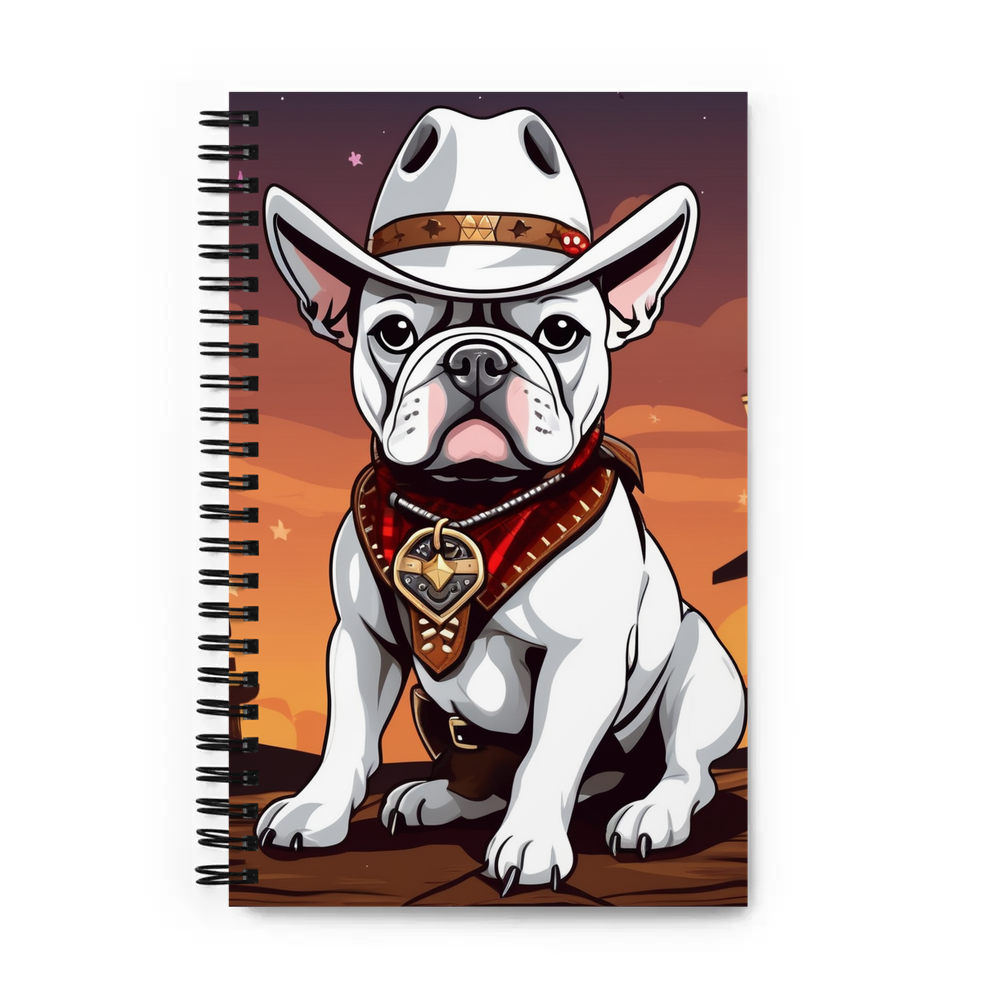 PugMug Custom White French Bulldog Spiral Notebook
