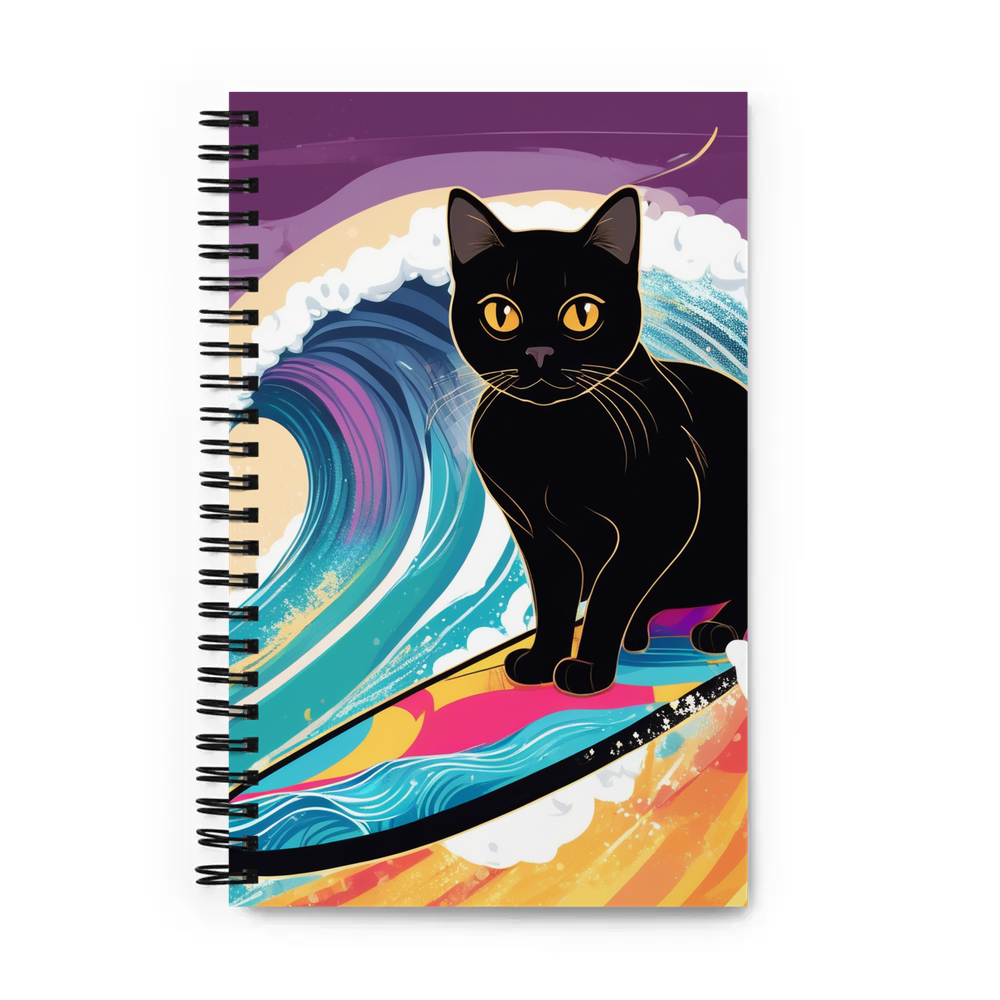 PugMug Custom Black British Shorthair Cat Spiral Notebook